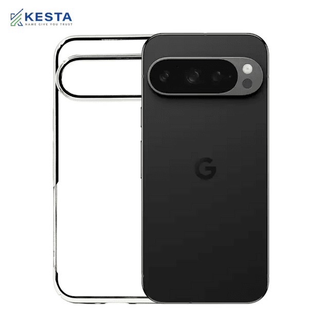 Google Pixel 9 Pro Cover - Noble Silver Transparent Case (Eco-Friendly & Durable)