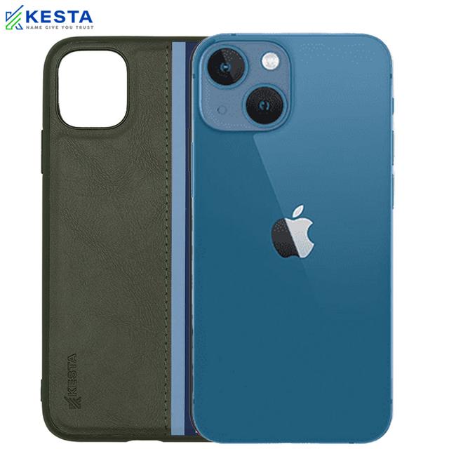 iPhone 13 Cover - Phantom Green Leather Case (Shock Proof)