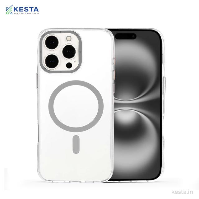 iPhone 16 Pro Cover - Crystal Armour White Transparent Case (Scratch & Smudge Resistant & Wireless Charging Ready)