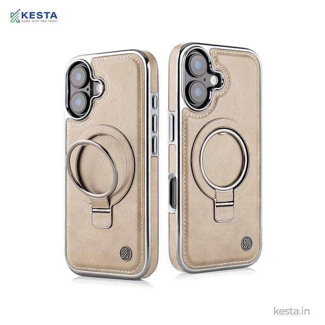 iPhone 17 Case – Classy Elite Desert Leather Magnetic Ring Holder