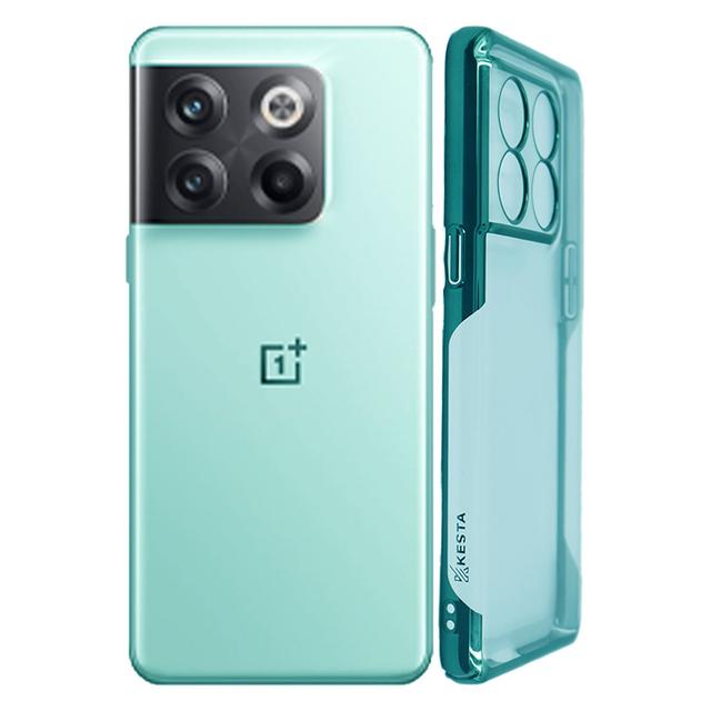 Oneplus 10T Cover - Noble Green Transparent Case (Anti Yellowing Protection)