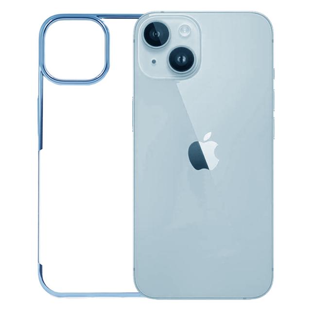 iPhone 15 Plus Cover - Noble Sierra Blue Transparent Case (Powerfull Support In Case Of Irrelevent Drops)