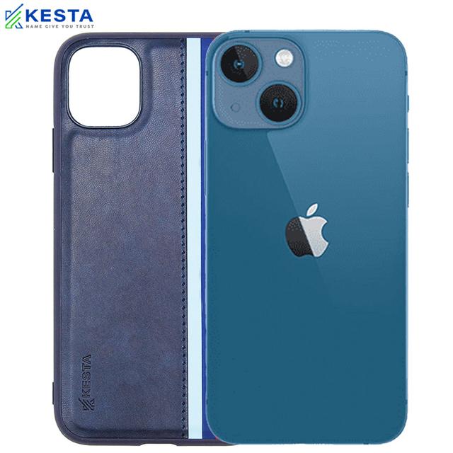 iPhone 13 Cover - Phantom Blue Leather Case (Shock Proof)