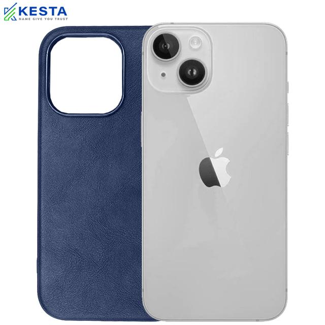 iPhone 14 Cover - Brave Blue Leather Case (Waterproof & Dustproof)