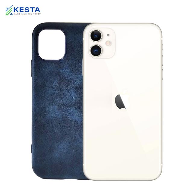 iPhone 11 Cover - Brave Blue Leather Case (Waterproof & Dustproof)