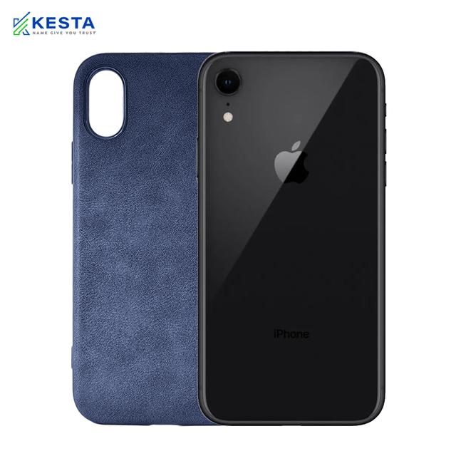 iPhone XR Cover - Brave Blue Leather Case (Waterproof & Dustproof)