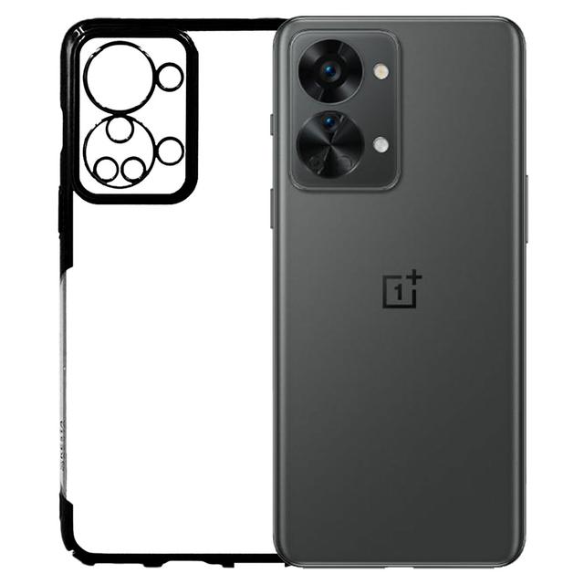 Oneplus Nord 2 T Cover - Noble Black Transparent Case (Anti Yellowing Protection)
