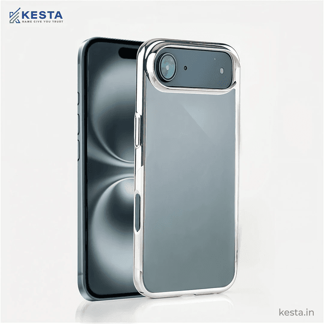 iPhone 17 Air Cover – Transparent Silver | Slim, Shockproof & Anti-Yellowing