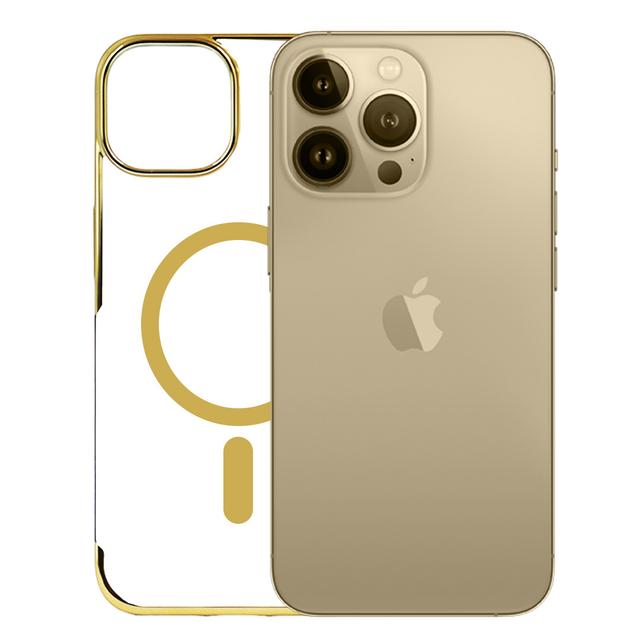 iPhone 13 Pro Cover - Noble Magsafe Gold Transparent Case (Fast Magesafe Charging)