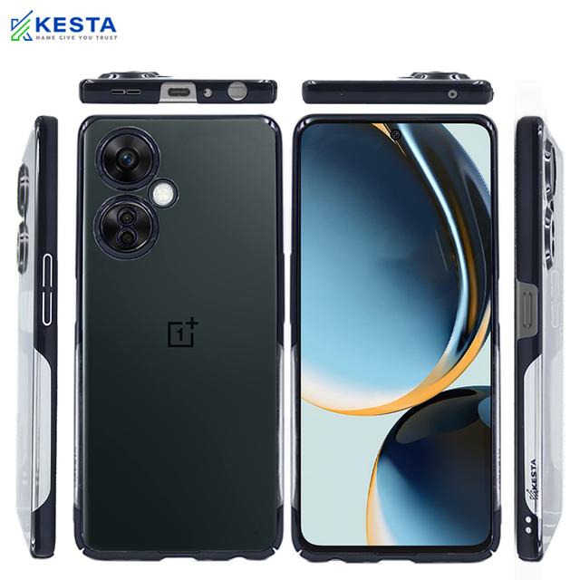 Oneplus Nord CE3 Lite Cover - Noble Black Transparent Case (Minimalist Camera)