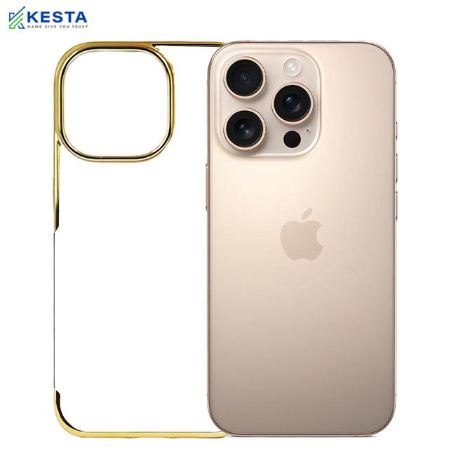 iPhone 13 Pro Max Cover - Noble Luxury Gold Transparent Case (Sheilded With Style)