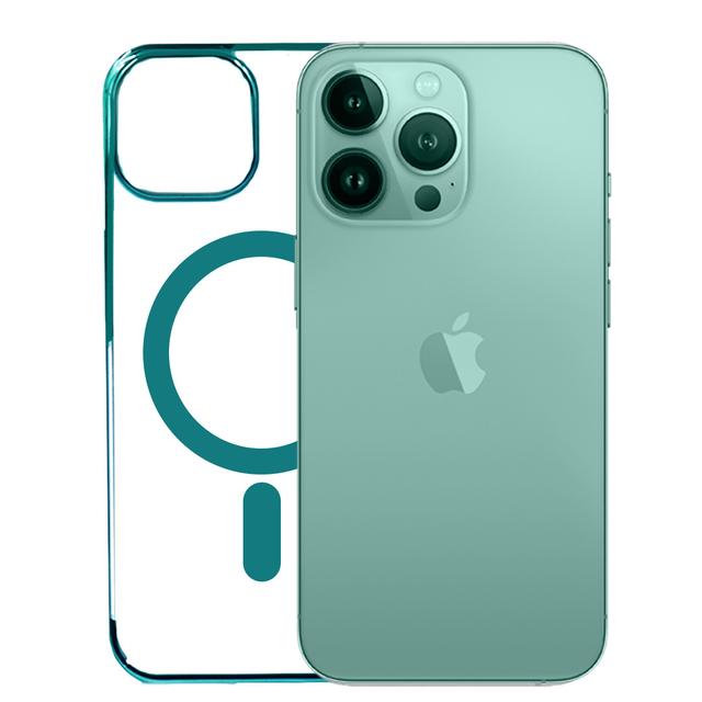 iPhone 13 Pro Cover - Noble Magsafe Green Transparent Case (Fast Magesafe Charging)