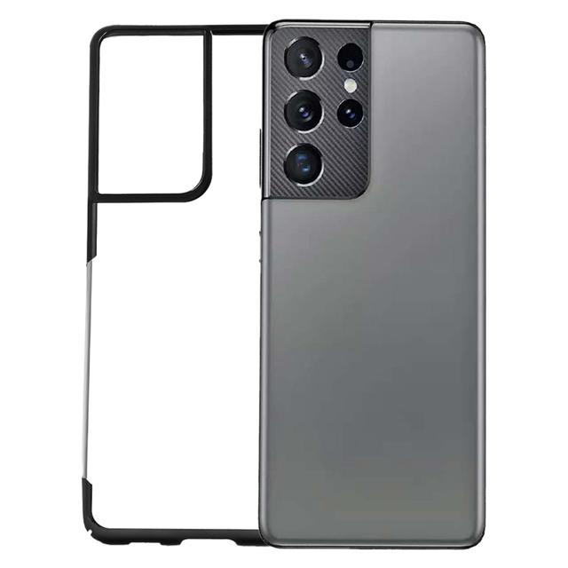 Samsung S21 Ultra Cover - Noble Black Transparent Case (Anti Yellowing Protection)