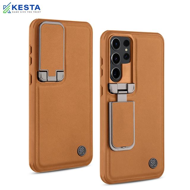 Samsung S26 Ultra Cover - Elegant Brown Leather Case (With Camera Protection)