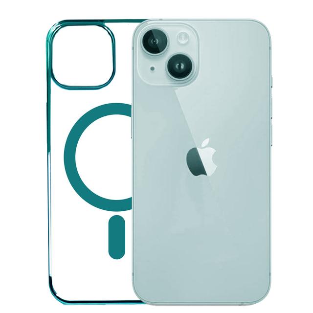 iPhone 13 Cover - Noble Magsafe Green Transparent Case (Fast Magsafe Charging)