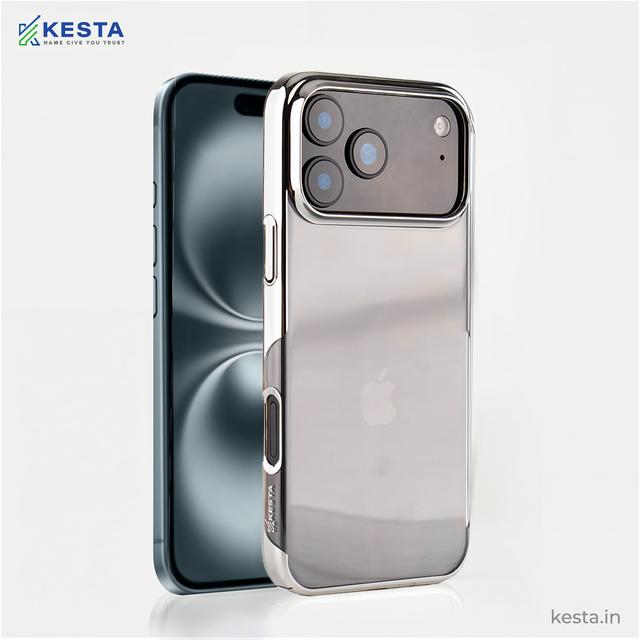 iPhone 18 Pro Cover – Transparent Silver | Original Look. Enhanced Protection.