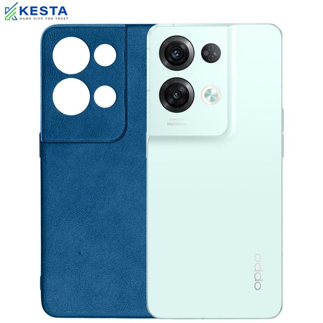 Oppo Reno 8 Pro Cover - Brave Blue Leather Case (Waterproof & Dustproof)