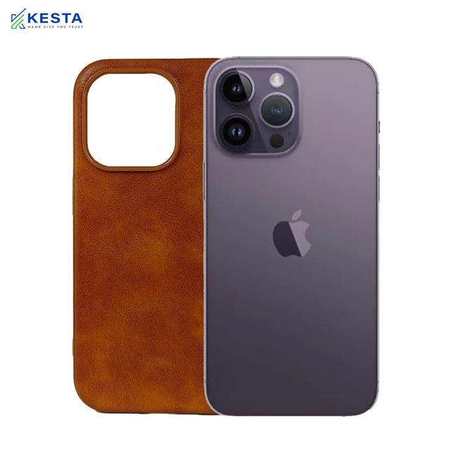 iPhone 14 Pro Max Cover - Brave Brown Leather Case (Waterproof & Dustproof)