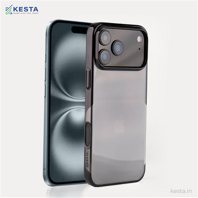 iPhone 17 Pro Cover - Black Noble Transparent Case (Supports Irrelevent Drops)