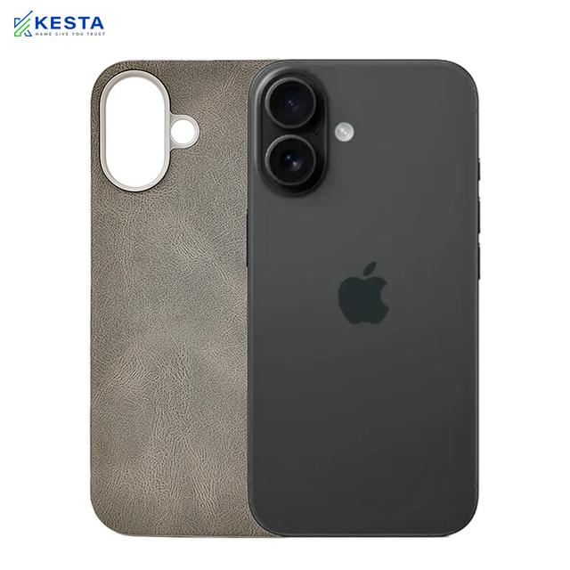 iPhone 16 Plus Cover - Brave TItanium Leather Case (Waterproof & Dustproof)