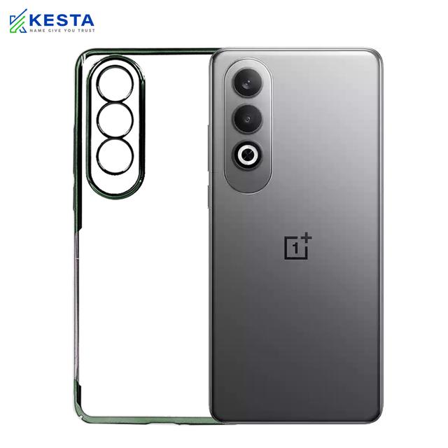 Oneplus Nord CE 4 Cover - Noble Leisurely Green Transparent Case (Slim Clear Case)