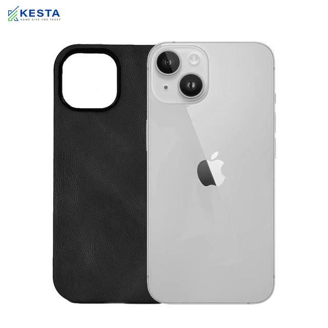 iPhone 15 Cover - Brave Black Leather Case (Waterproof & Dustproof)