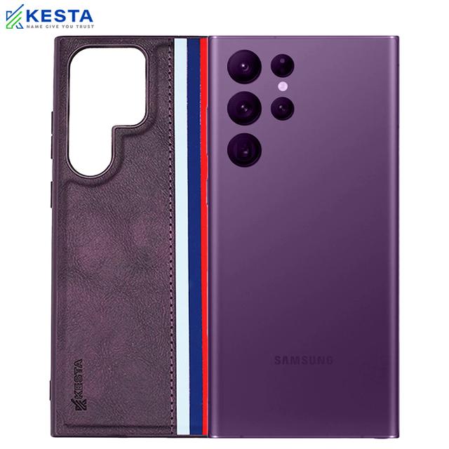 Samsung S22 Ultra Leather Cover - Samsung S22 Ultra Cases Phantom Purple