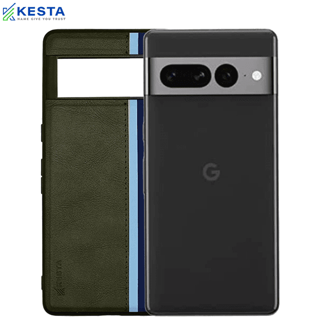 Google Pixel 7 Pro Cover - Phantom Green Leather Case (Shock Proof)