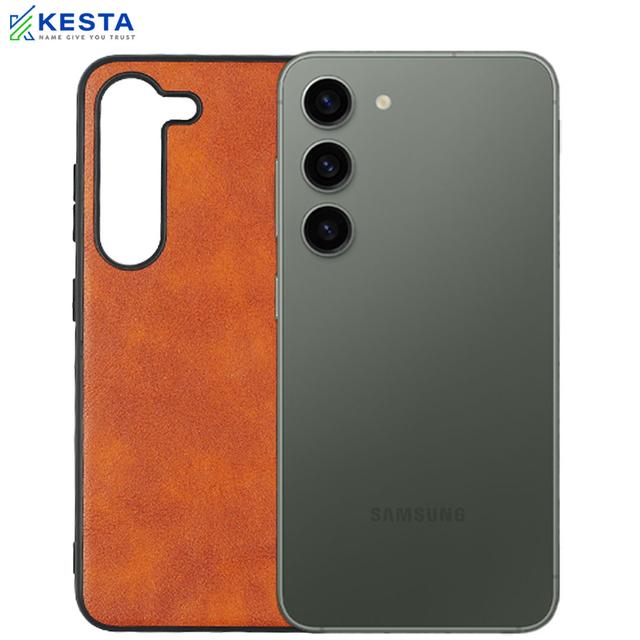 Samsung S23 Cover - Brave Brown Leather Case (Waterproof & Dustproof)