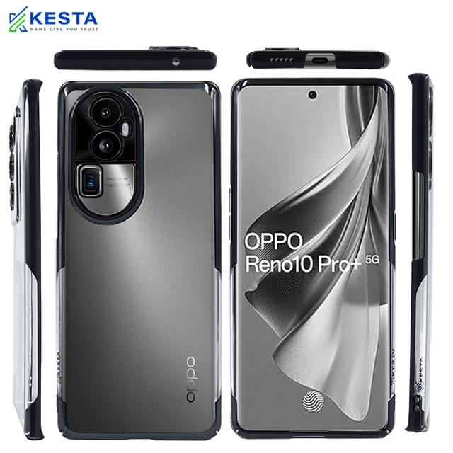 Oppo Reno 10 Pro Plus Cover - Noble Black Transparent Case (Ultra Slim Protected)