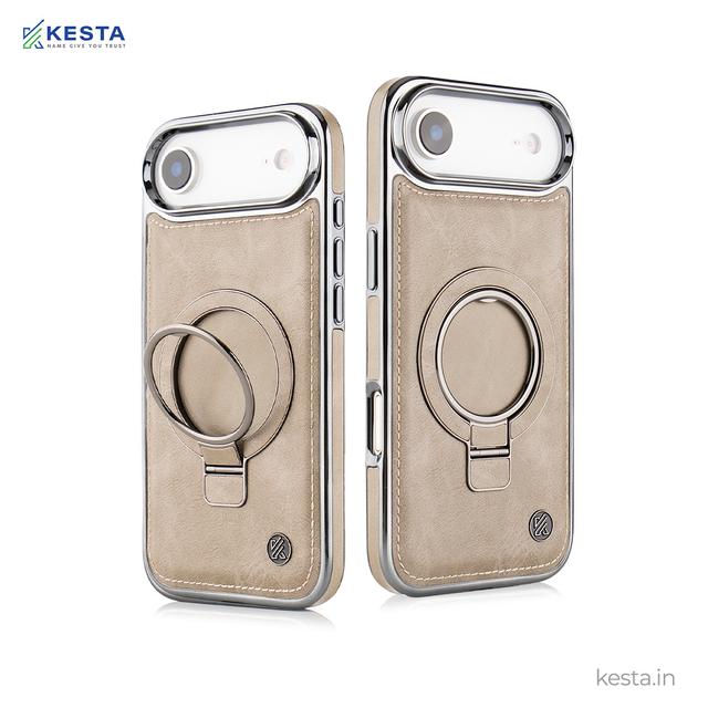 iPhone 17 Air Cover – Classy Elite Desert Leather Case with Ring Holder | Slim, Stylish & Protective
