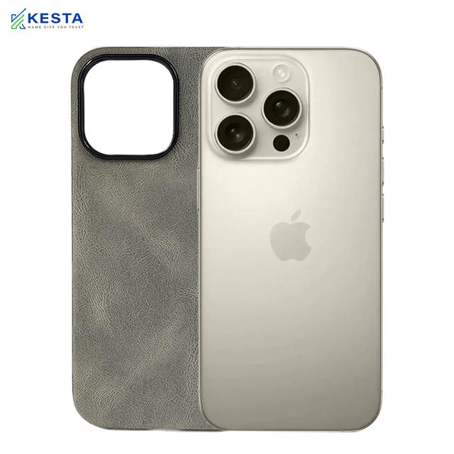 iPhone 16 Pro Cover - Brave Titanium Leather Case (Waterproof & Dustproof)