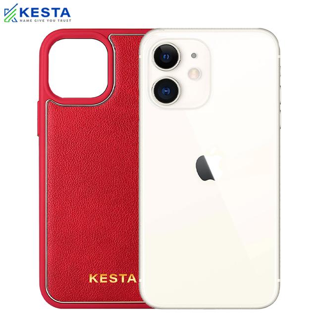 iPhone 12 Chrome Leather Red Cases