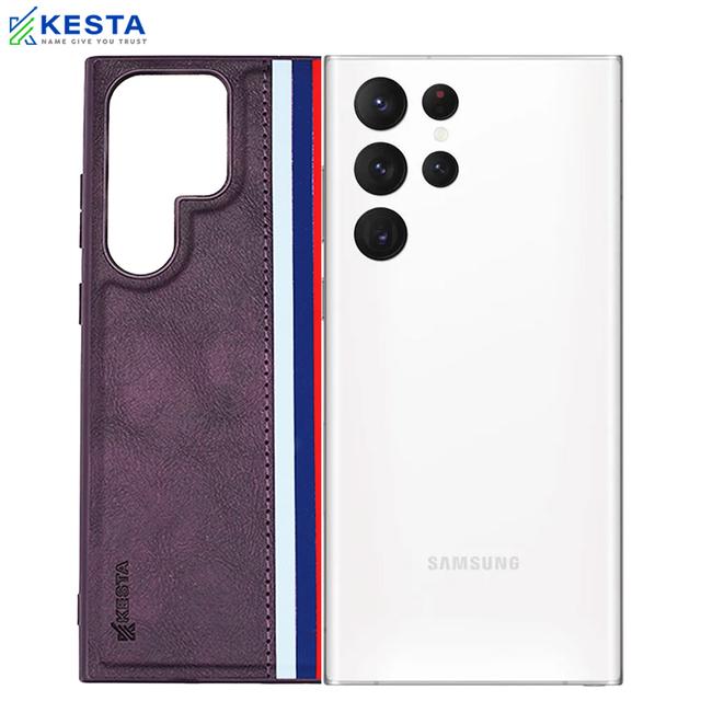 Samsung S23 Ultra Leather Cover - Samsung S23 Ultra Cases Phantom Purple