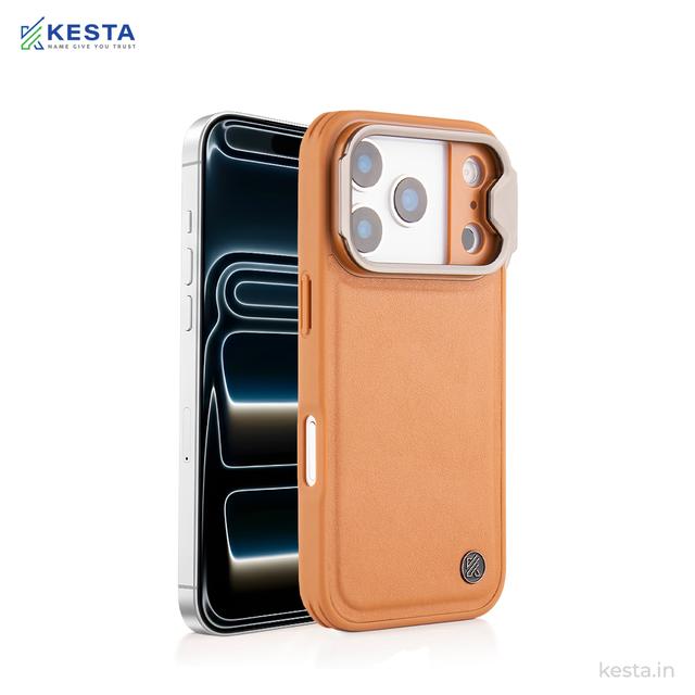 iPhone 17 Pro Cover - Elegant Brown Leather Case (Eco-Friendly & Durable)