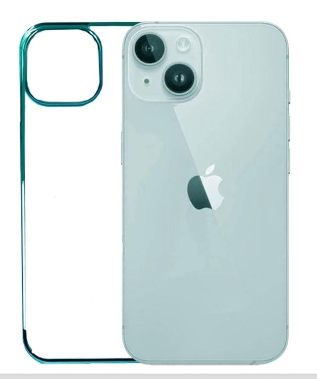 iPhone 14 Plus Cover - Noble Green Transparent Case (Innovative Design)